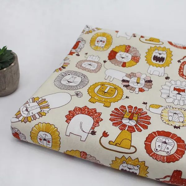 베드앤데코 코튼 패브릭원단 레오아이보리