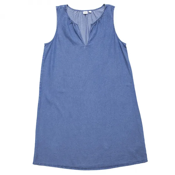 갭 여성용 브이넥 시프트 드레스 텐셀