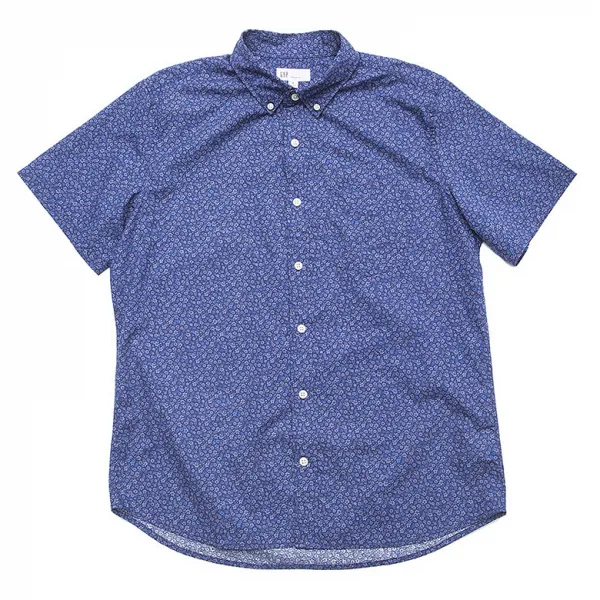 갭 남성용 샴브레이 반팔 셔츠