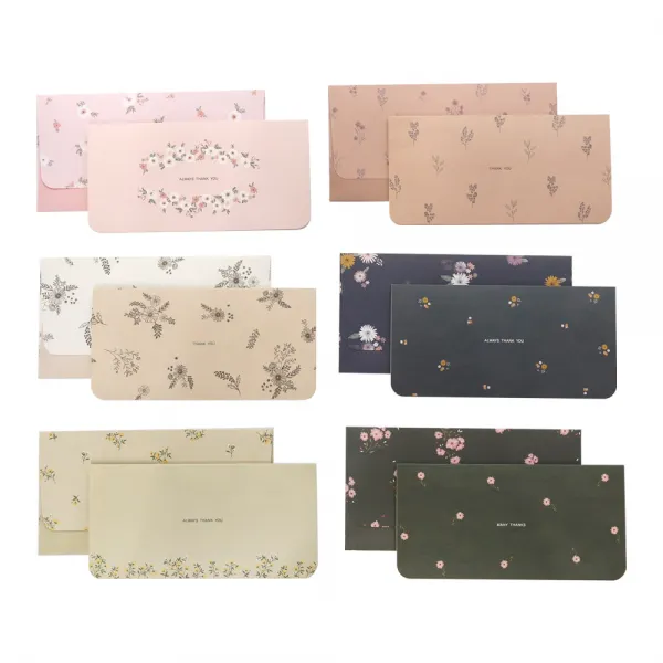 핑크풋 1000디어유용돈봉투카드세트 6종 120p, PINK, BEIGE PINK, BEIGE, NAVY, OLIVE GREEN, DEEP GREEN, 1세트