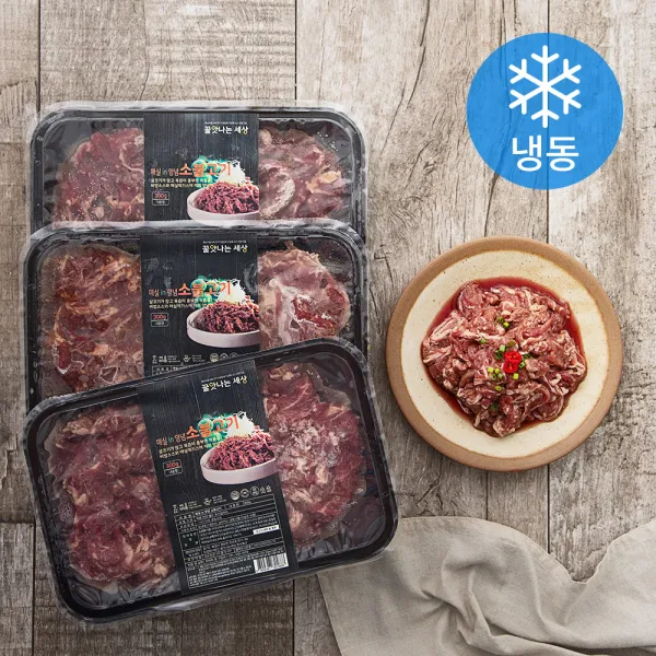 꿀맛나는세상 매실in양념 소불고기 냉동 300g 3팩