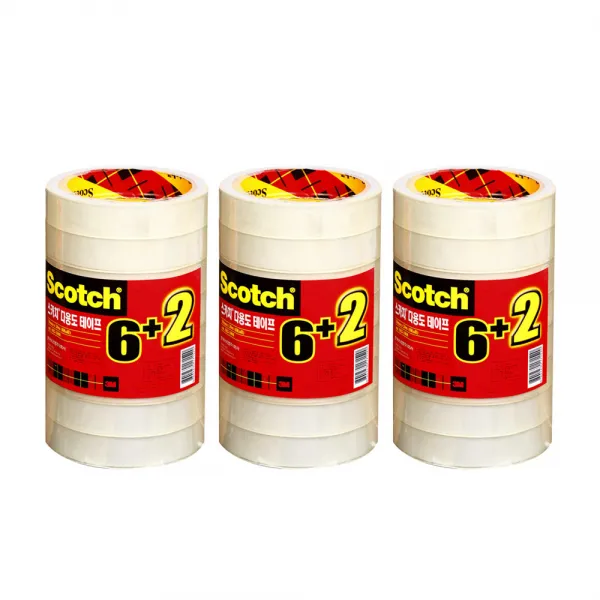 쓰리엠 스카치 물레방아 다용도 테이프 리필 18mm X 20m 8p 단일 색상 3개입