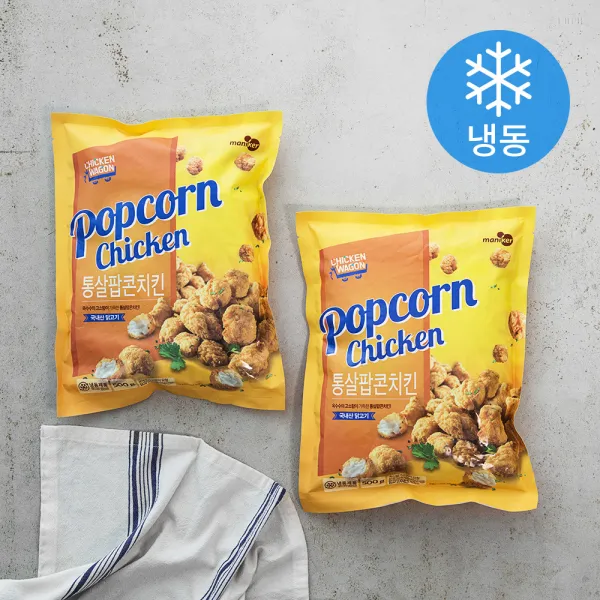 마니커에프앤지 통살팝콘치킨 (냉동), 500g, 2개