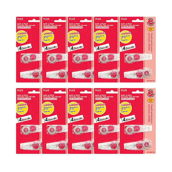 플러스 수정테이프리필 4.2mm x 6m WH-604R-2P, 10개입