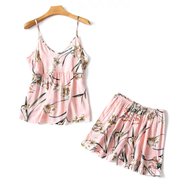 저스틴 여성용 플라워바캉스 나시 잠옷세트