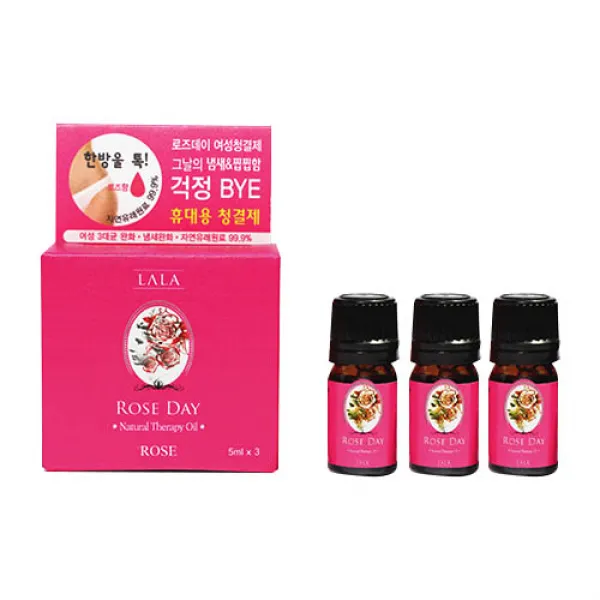 라라 로즈데이 여성청결제 장미, 5ml, 3개입