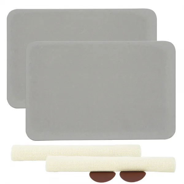 코시나 규조토 욕실매트 + 미끄럼 방지매트 + 사포 M 45 X 35 Cm 그레이 2세트