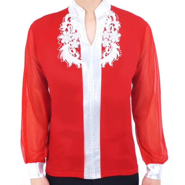 밸리도매몰 양쪽 꽃모티브티 Mdt700 빨강