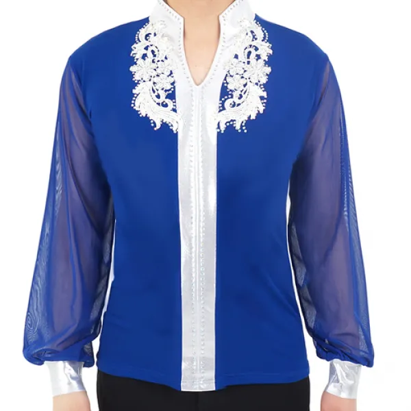 밸리도매몰 양쪽 꽃모티브티 Mdt700 파랑