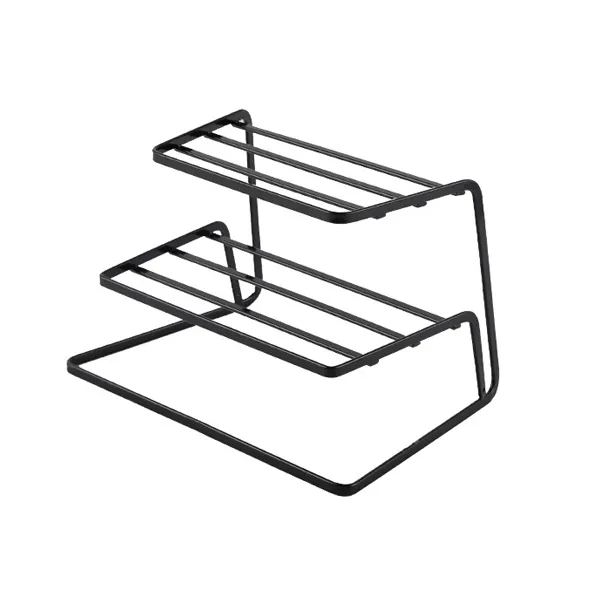 마켓피오 주방 고정식 3단 접시정리 선반 블랙