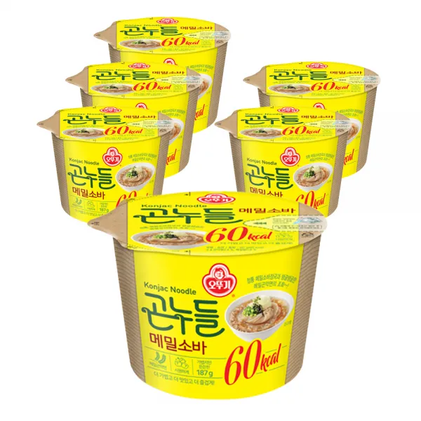 오뚜기 곤누들 메밀소바, 187g, 6개입