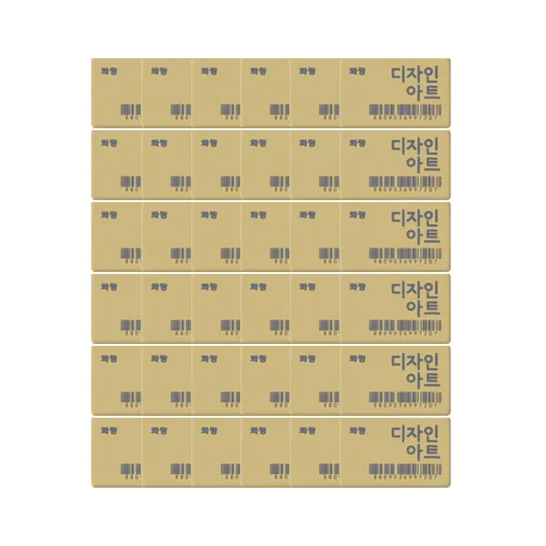 화랑 신 300 디자인아트 지우개, 혼합 색상, 36개입