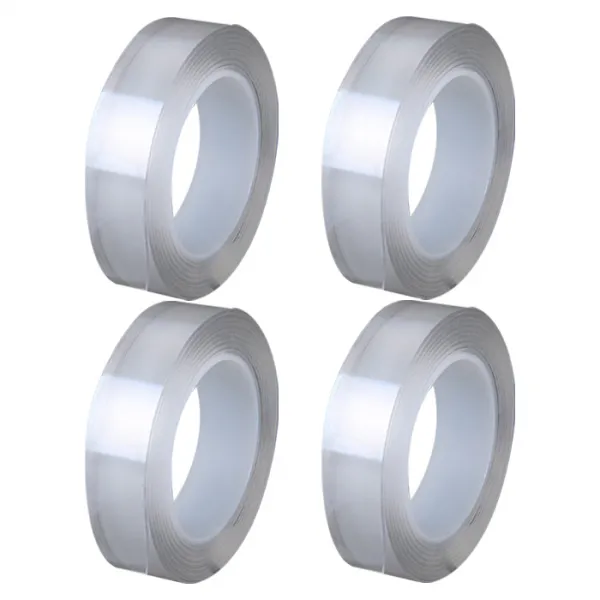 아리코 주방 매직 실리콘 접착스티커 재사용가능 2mm x 3cm x 1m, 투명, 4개입