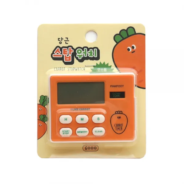 핑크풋 6000 당근 스탑워치, 오렌지계열