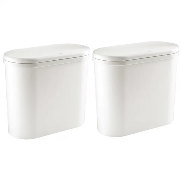 모나코올리브 원터치 와이드 휴지통 10l 화이트 2개입