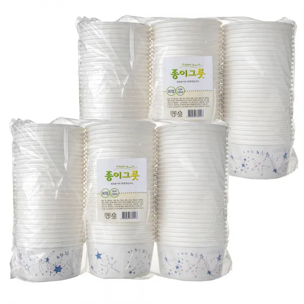 생활미소 종이그릇 520ml, 80개입, 2개
