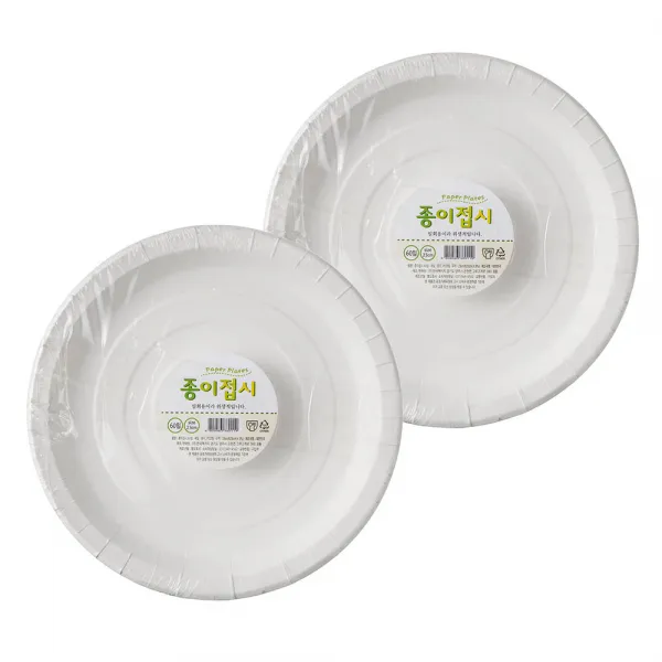 생활미소 종이접시 23cm, 60개입, 2개