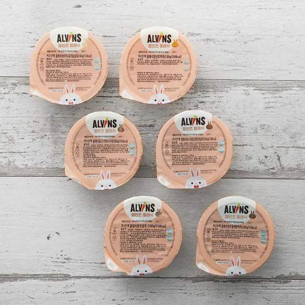 엘빈즈 클래식 냉장 이유식 죽2단계(만7~10개월) C세트, 180g, 6팩