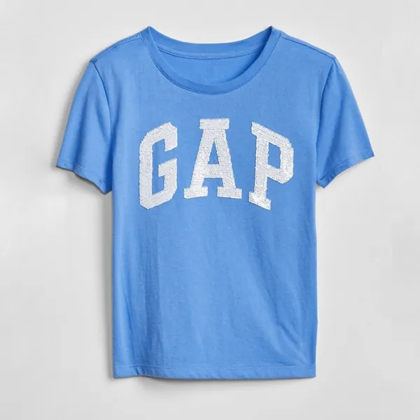 갭 여아용 로고 반팔 티셔츠