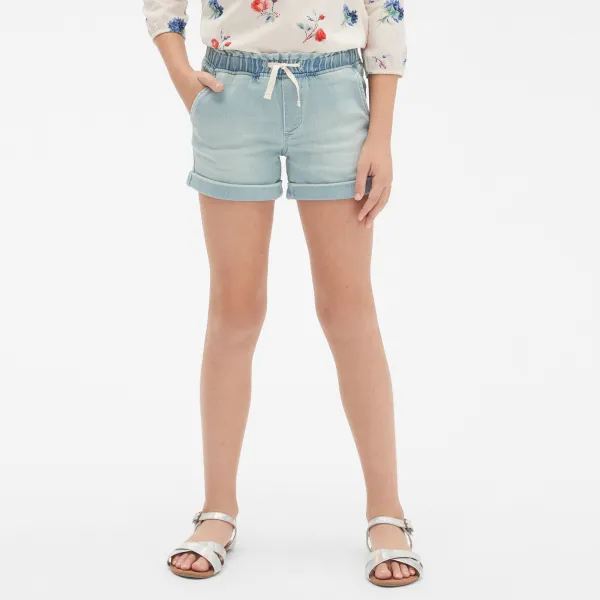 갭 여아용 판타스티플랙스 슈퍼 데님 풀온 쇼트 팬츠