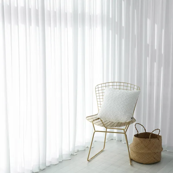 윈도우드레스 차르르 화이트 쉬폰커튼 크리미 화이트