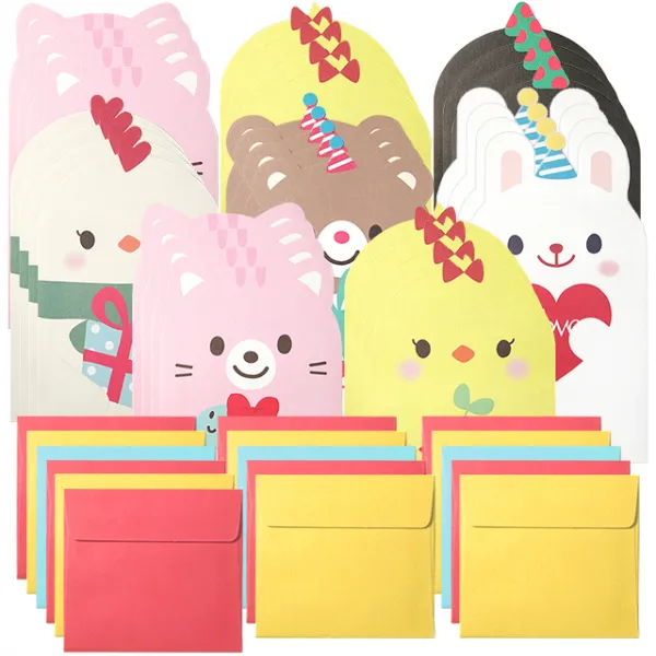 투영디자인 러블리 동물원 편지지 32p + 편지봉투 16p 랜덤 발송 1세트