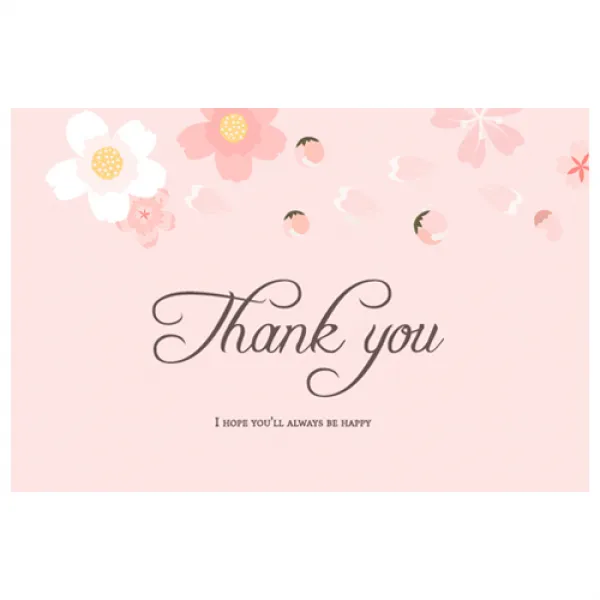 도나앤데코 땡큐008 이바나 봄의향연 가로형 사각 스티커 6 X 4 Cm 혼합 색상 60개