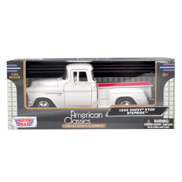 상세설명참조 Aqw_7076908 모터맥스 1 24 1955 쉐보레 5100 스텝사이드 블랙 인테리어자동차 스텝사이드자동차 소품자동차 자동차 전시용자동차 완구 취미/프라모델/모형칼 검 화이트