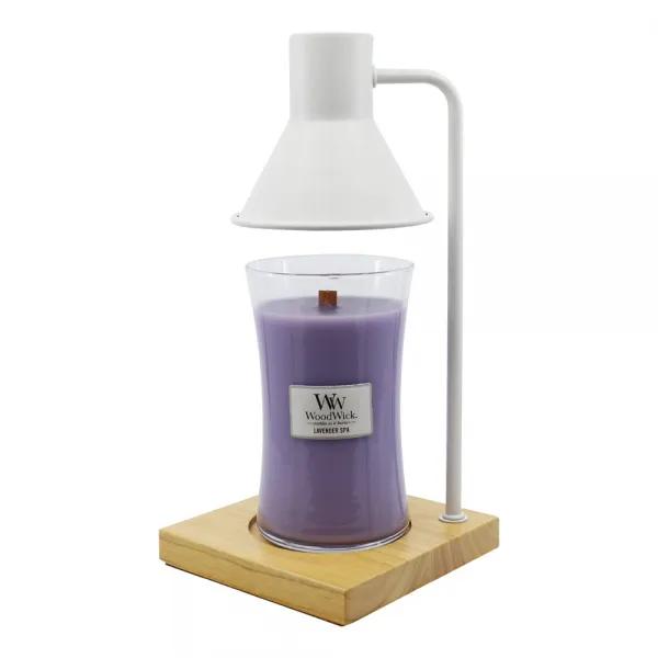 우드윅 라지캔들 609.5g + 라지워머 화이트 세트 라벤더 스파