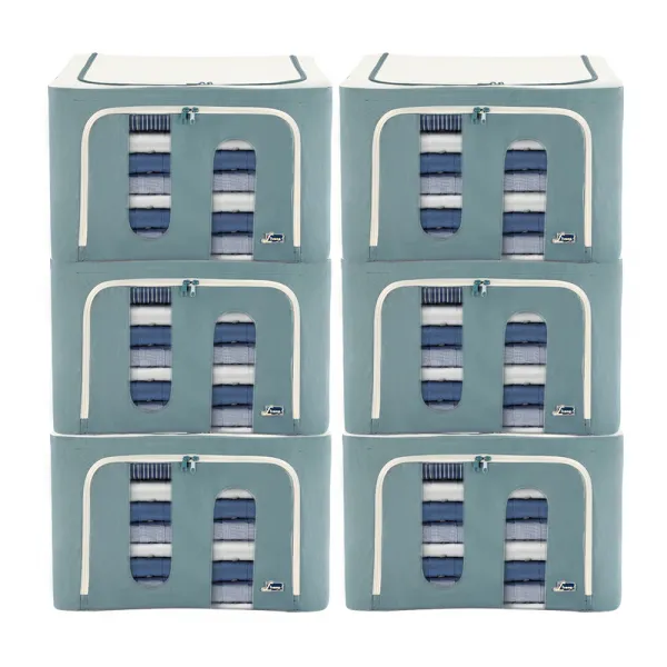 리벤스 대용량 베이직 리빙박스 100l 그레이 6개