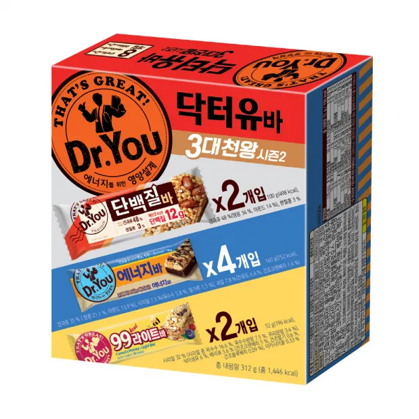 오리온 닥터유 바 3대천왕 시즌2 312g 1세트