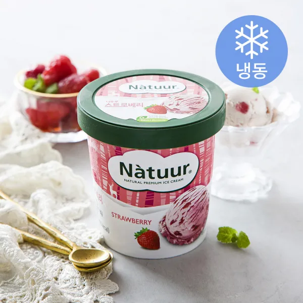 나뚜루 스트로베리 아이스크림 냉동 474ml 1개