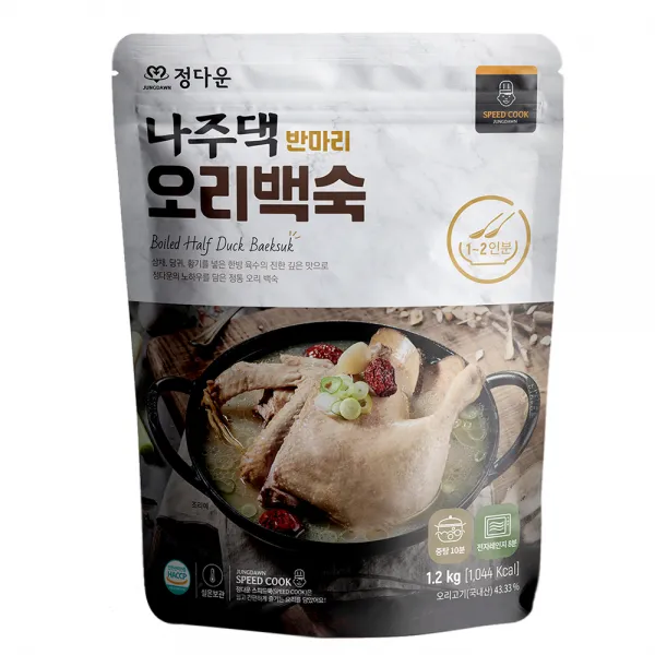 정다운 나주댁 반마리 오리백숙, 1200g, 1개