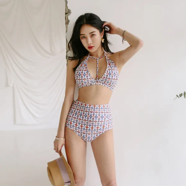 벤디스 여성용 나오미 볼륨 하이웨스트 플라워 비키니 F337