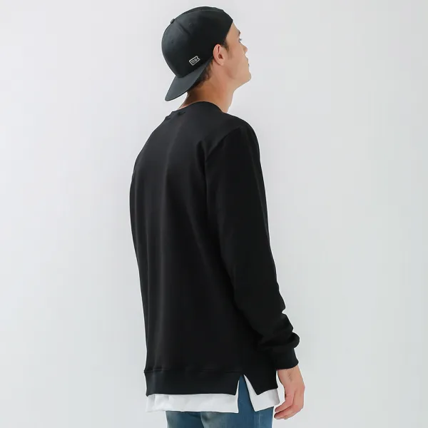 고스트리퍼블릭 절개 레이어드 긴팔 맨투맨 GMT-179