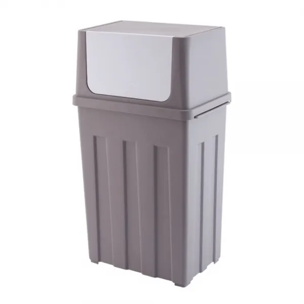 바람 베네시안 와이드 휴지통 40L, 그레이, 1개
