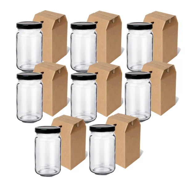 글라스락 B New500 사각병 + 선물상자 450ml 8세트