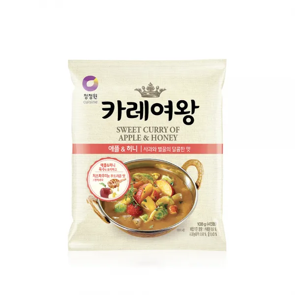 청정원 카레여왕 애플&허니, 108g, 1개