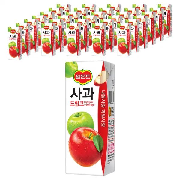 델몬트 드링크 사과, 200ml, 32개