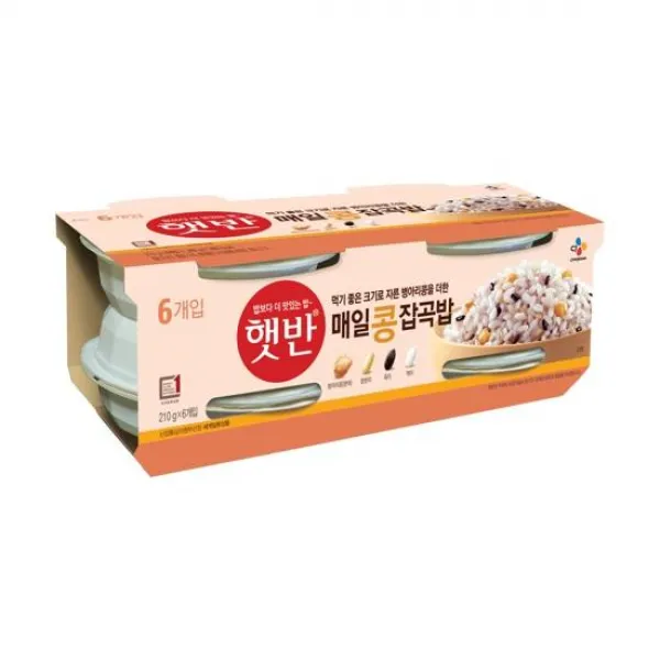햇반 매일콩 잡곡밥, 210g, 6개