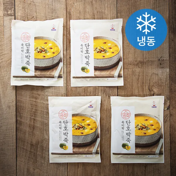 죽미학 단호박죽 냉동 300g 4개