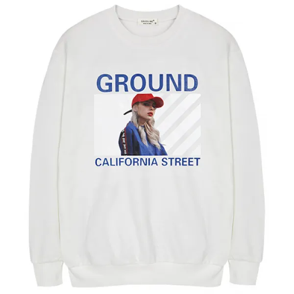 리셋 그라운드 라운드 맨투맨 티셔츠