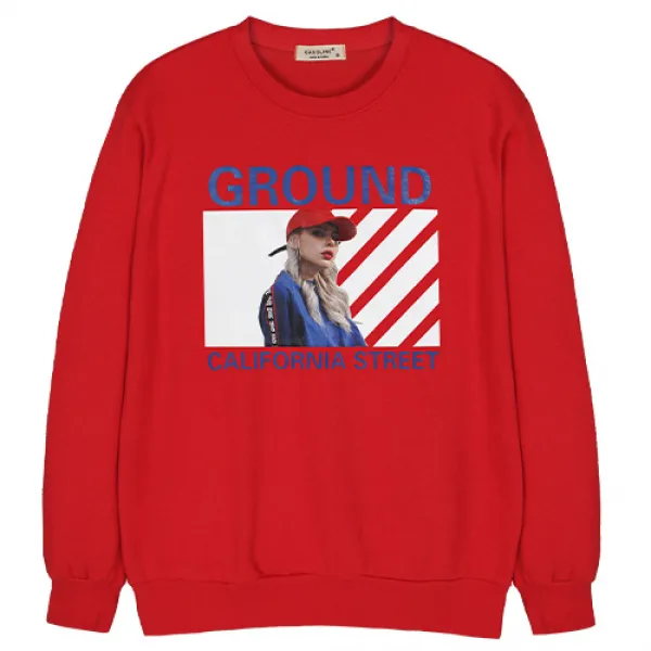 리셋 남녀공용 그라운드 라운드 맨투맨 티셔츠