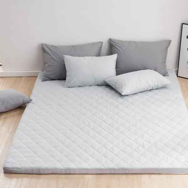 베드앤데코 항균 마이크로 누빔 라텍스 매트리스커버 연그레이