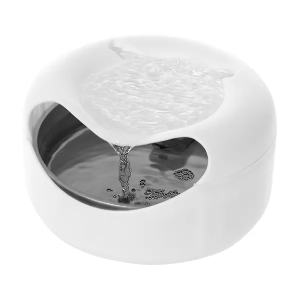 펫디아 옹달샘 v2 고양이 급수기 스테인리스수조, 화이트, 1개