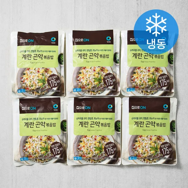 집으로온 계란 곤약 볶음밥 (냉동), 200g, 6개