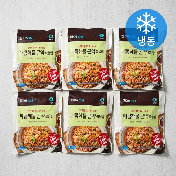 집으로온 매콤 해물 곤약 볶음밥 (냉동), 200g, 6개