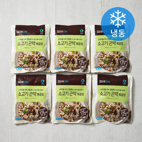집으로온 소고기 곤약 볶음밥 (냉동), 200g, 6개