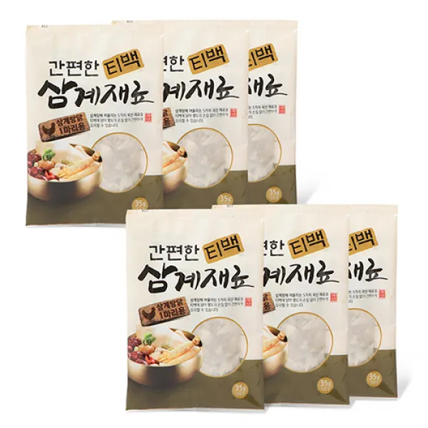 케이웰니스 간편한 티백 삼계재료, 35g, 6개