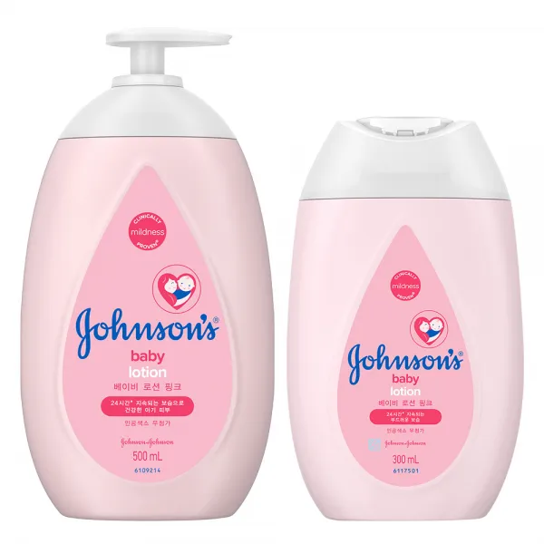 존슨즈베이비 베이비 로션 핑크 500ml + 300ml 1세트
